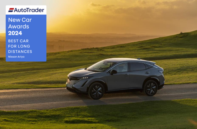Nissan ARIYA names Best Car for Long Distances at the Auto Trader New Car Awards