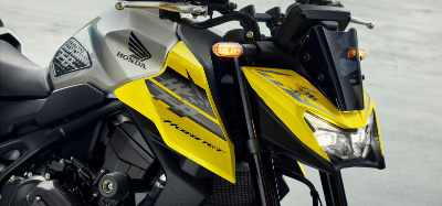 Yellow and Grey Honda CB750 Hornet