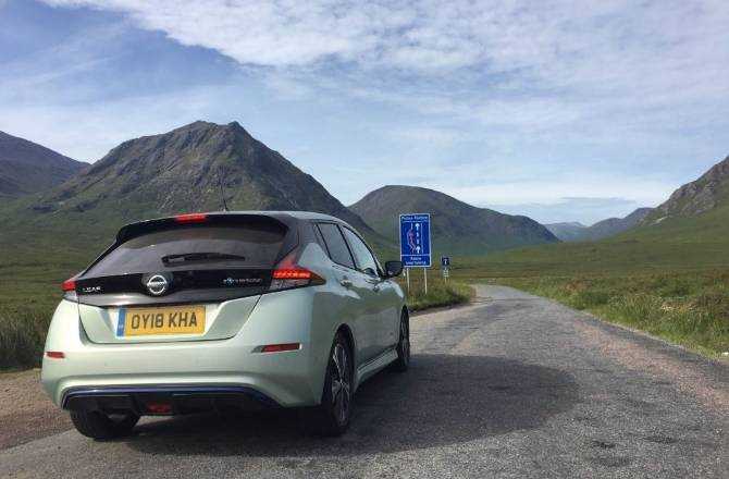 Nissan LEAF Takes Charge On Three Peaks Challenge