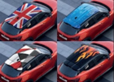 Nissan Juke roof wrap in different designs