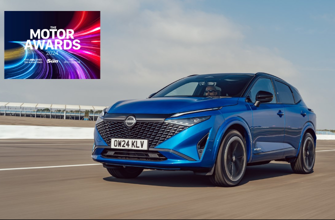 Nissan Qashqai With E-Power Wins Best Powertrain Accolade at News UK Motor Awards 2024