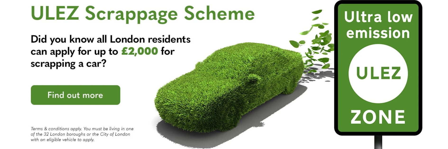 ULEZ scrappage scheme banner
