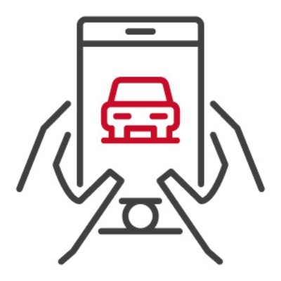 Image of a car on a phone